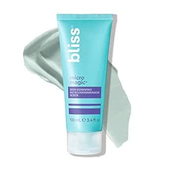 bliss Micro Magic | Skin-renewing Microdermabrasion Scrub | Straight-from-the-Spa | Tightens Pores & Brightens Skin | Paraben Free, Cruelty Free | 3.4 fl oz