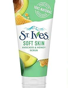 St Ives Soft Skin Avocado And Honey Scrub Facial Cleanser Scrub 6 ounce (Pack of 2)