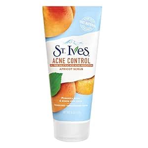 St. Ives Acne Control Face Scrub Deeply Exfoliates and Prevents Acne for Smooth, Glowing Skin Apricot Made with Oil-Free Salicylic Acid Acne Medication, Made with 100% Natural Exfoliants 6 oz