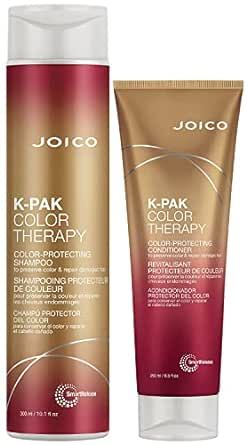 Joico K-PAK Color Therapy Color-Protecting Shampoo & Conditioner Set | For Color-Treated Hair | Boost Shine | Improve Elasticity | Repair Breakage | Rebuild Damaged Hair | With Keratin & Argan Oil